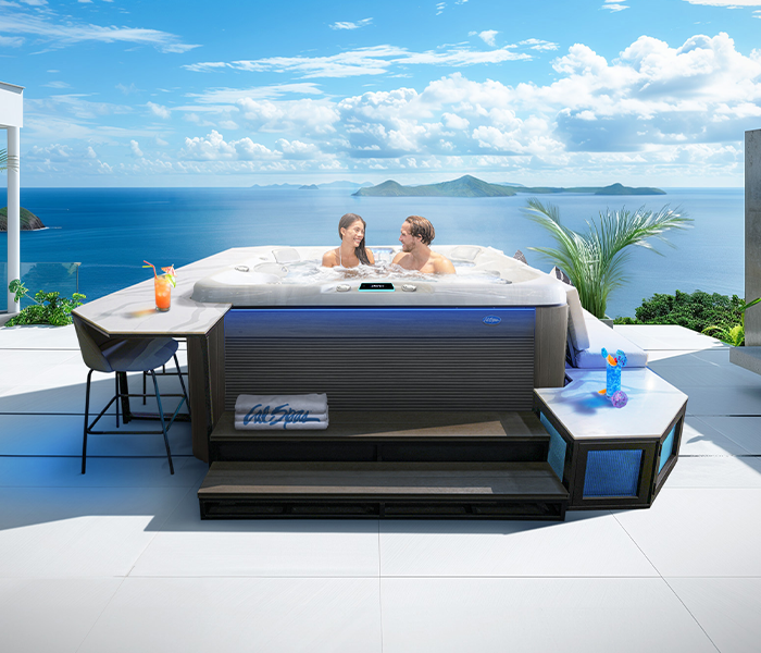 Calspas hot tub being used in a family setting - Santa Clara